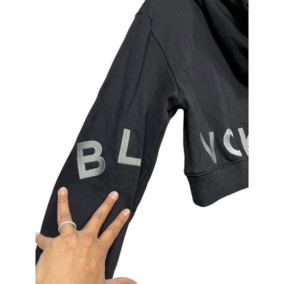 BLVCK Black Bold Cropped Hoodie / Size-Small - Picture 7 of 16